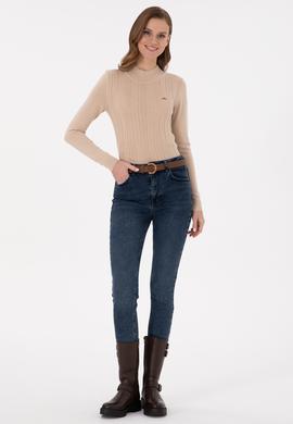 Kadın Kum Balıkçı Yaka Kazak - 50292977027