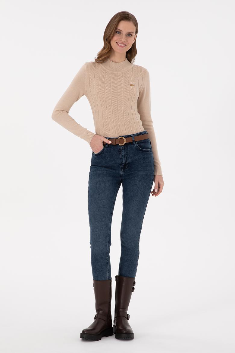 Kadın Kum Balıkçı Yaka Kazak - 50292977027