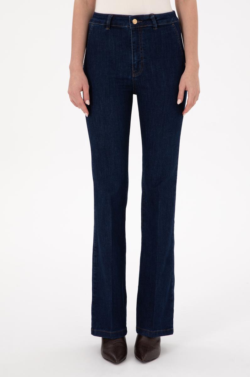 Kadın Koyu Mavi Jean Pantolon