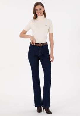 Kadın Koyu Mavi Jean Pantolon - 50293260002