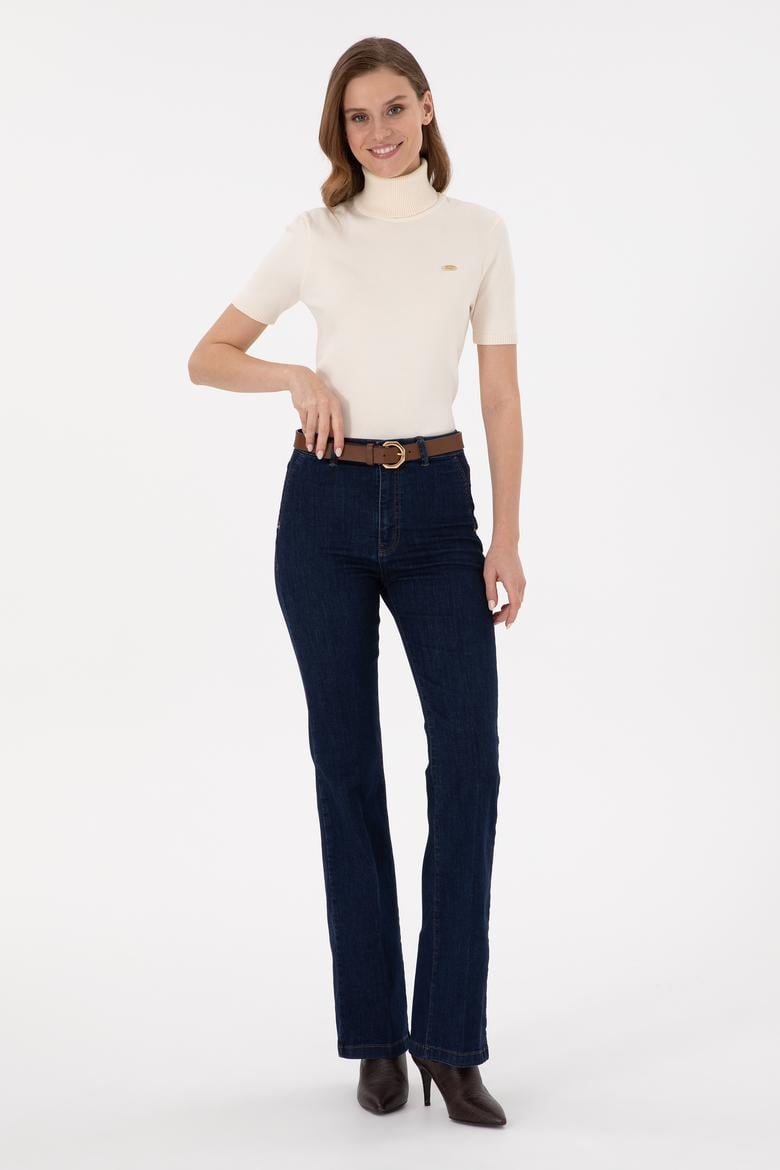 Kadın Koyu Mavi Jean Pantolon - 50293260002