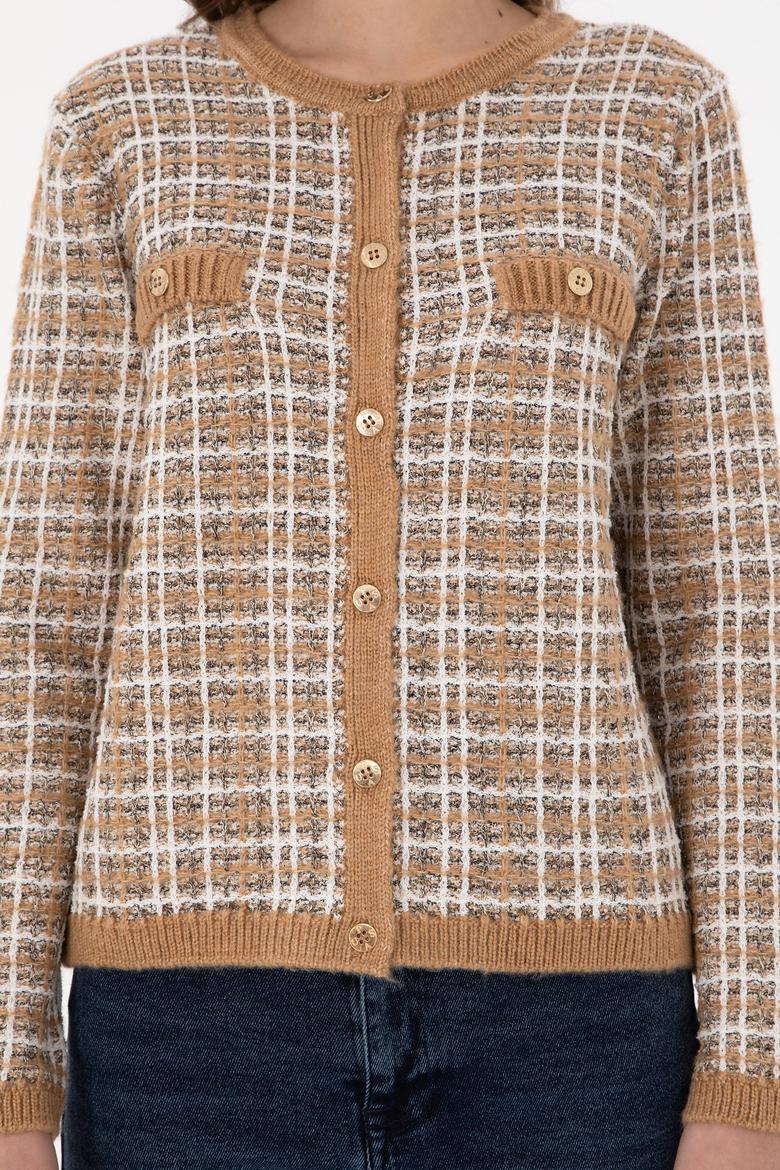 Kadın Camel Triko Hırka - 50294222013