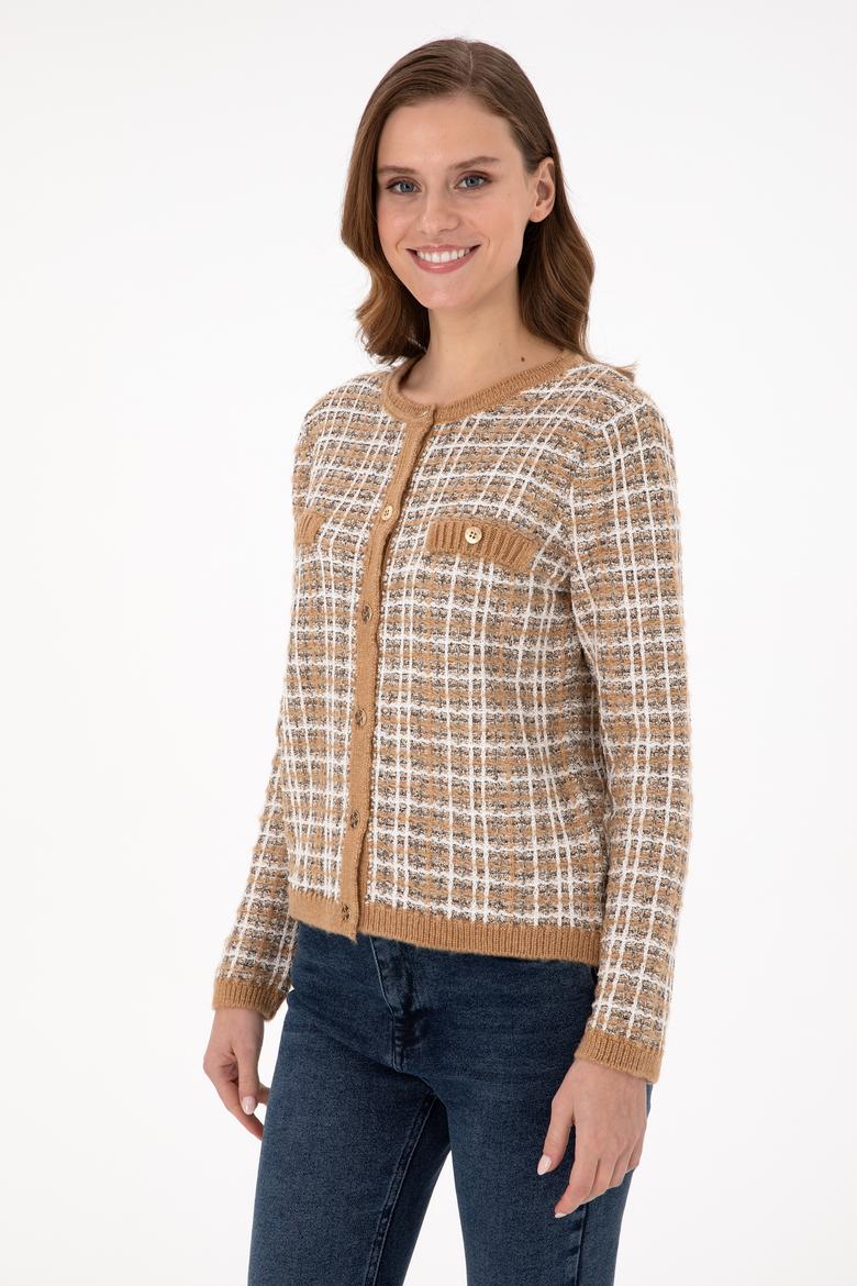 Kadın Camel Triko Hırka