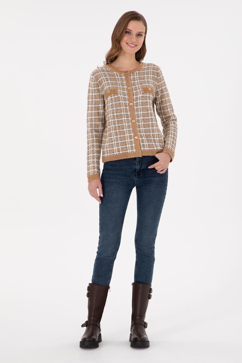 Kadın Camel Triko Hırka - 50294222013