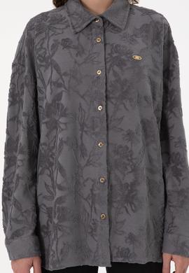 Kadın Gri Örme Gömlek - 50298166005