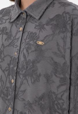 Kadın Gri Örme Gömlek - 50298166005