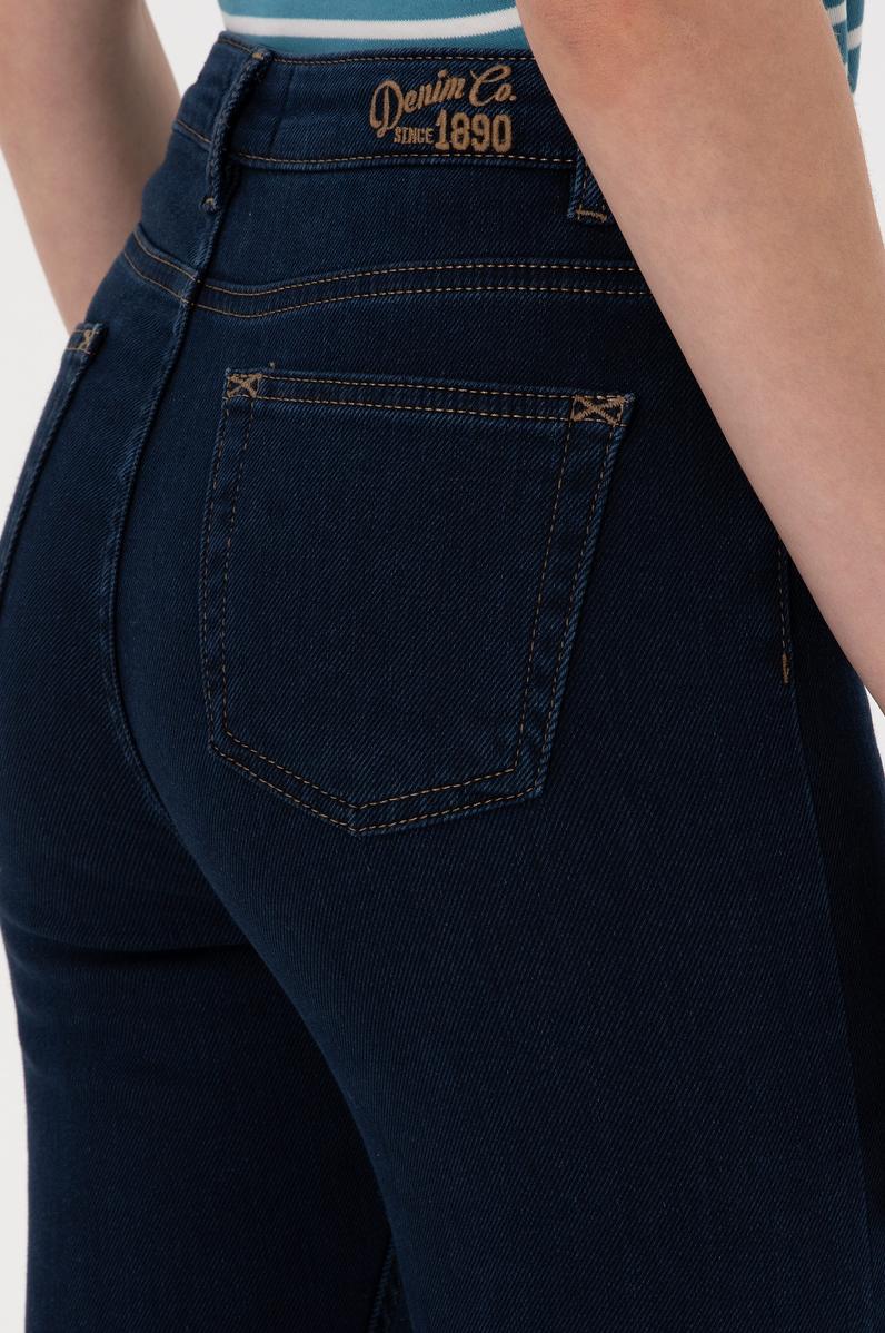 Kadın Koyu Mavi Jean Pantolon