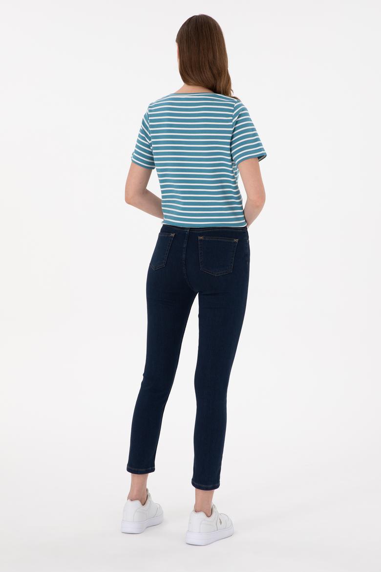 Kadın Koyu Mavi Jean Pantolon - 50291049011