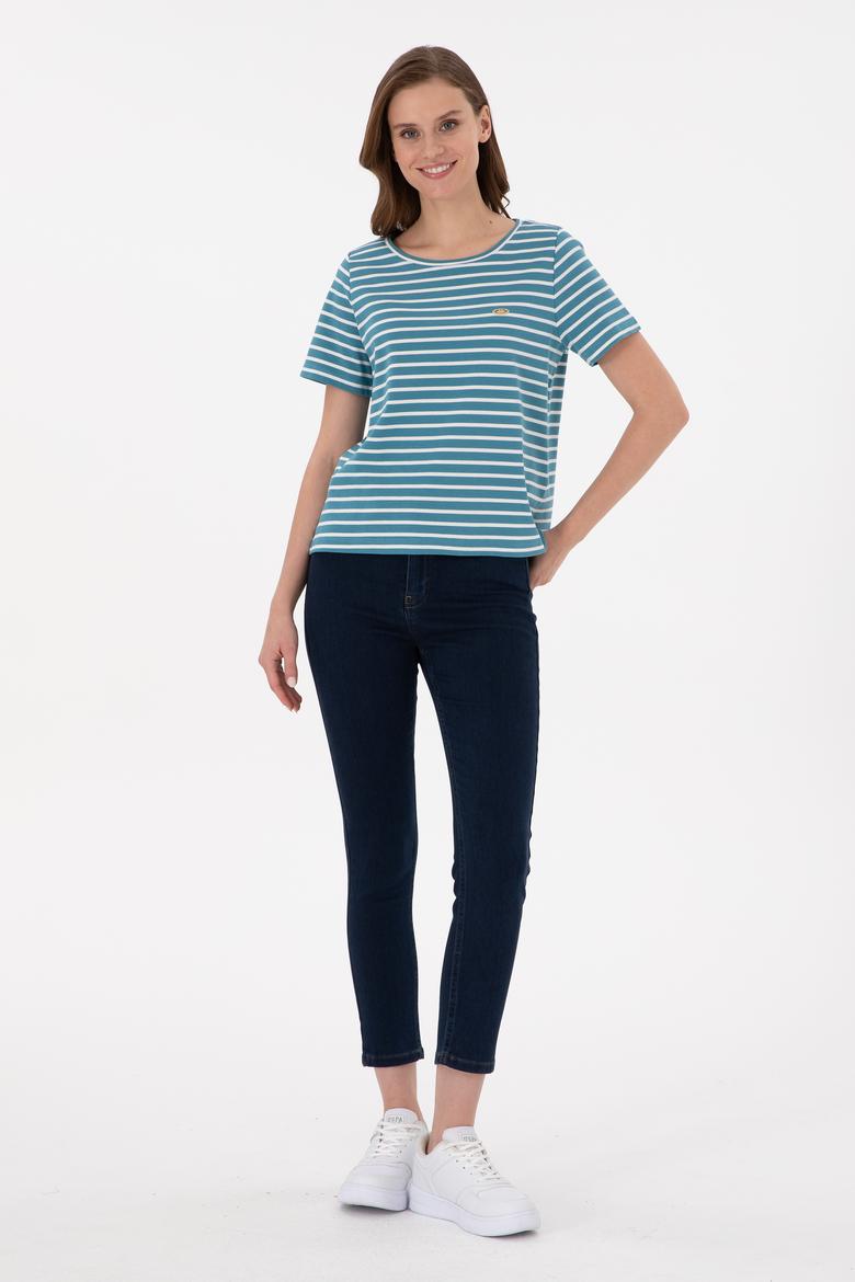 Kadın Koyu Mavi Jean Pantolon