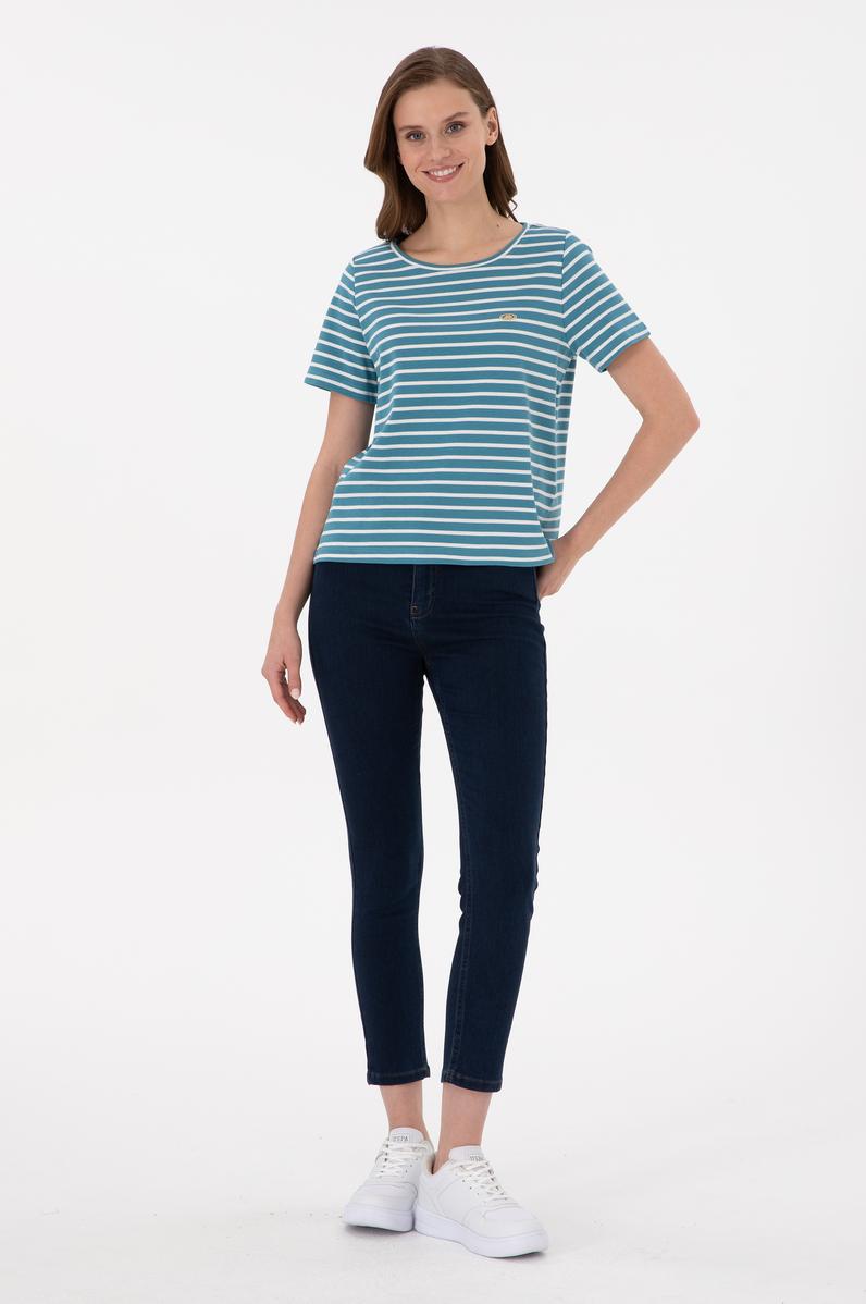 Kadın Koyu Mavi Jean Pantolon