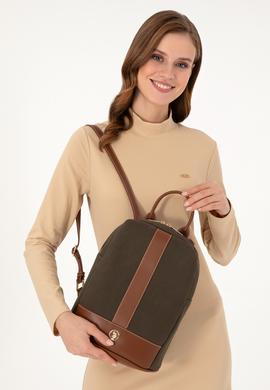 Kadın Haki Kanvas Sırt Çantası - 50300291002