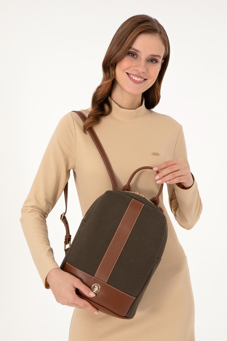 Kadın Haki Kanvas Sırt Çantası