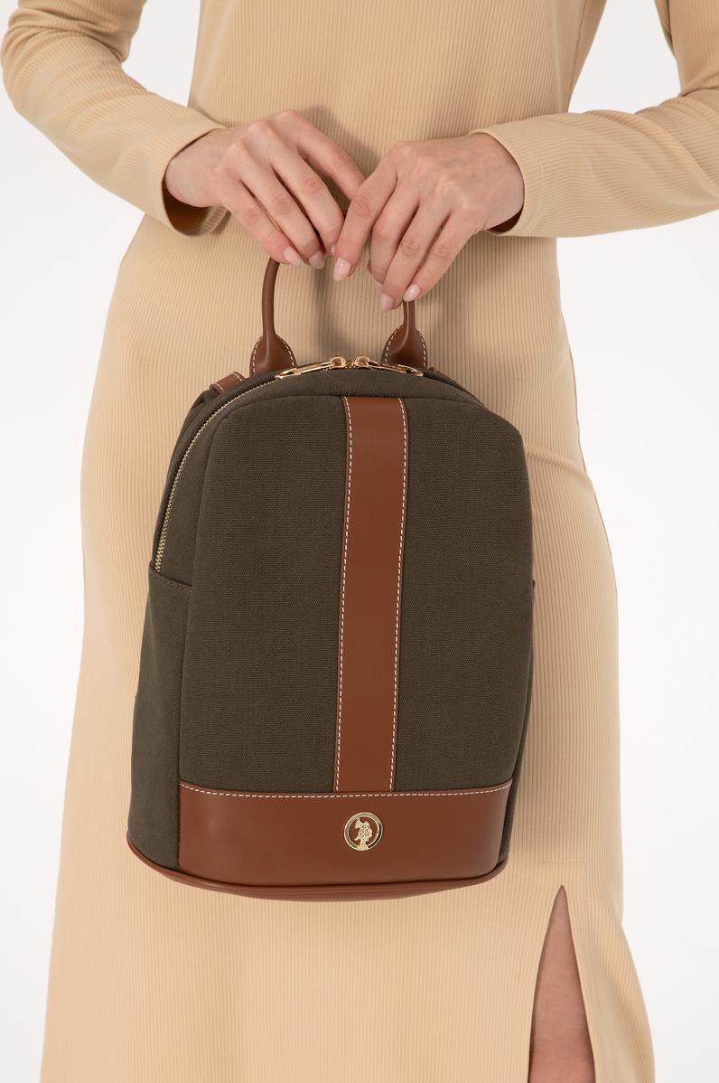 Kadın Haki Kanvas Sırt Çantası