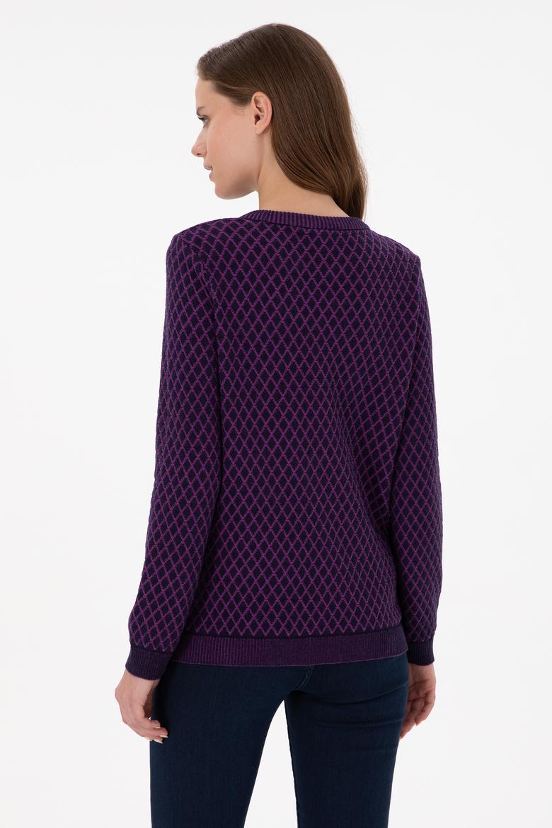 Kadın Lacivert Bisiklet Yaka Kazak - 50293033004