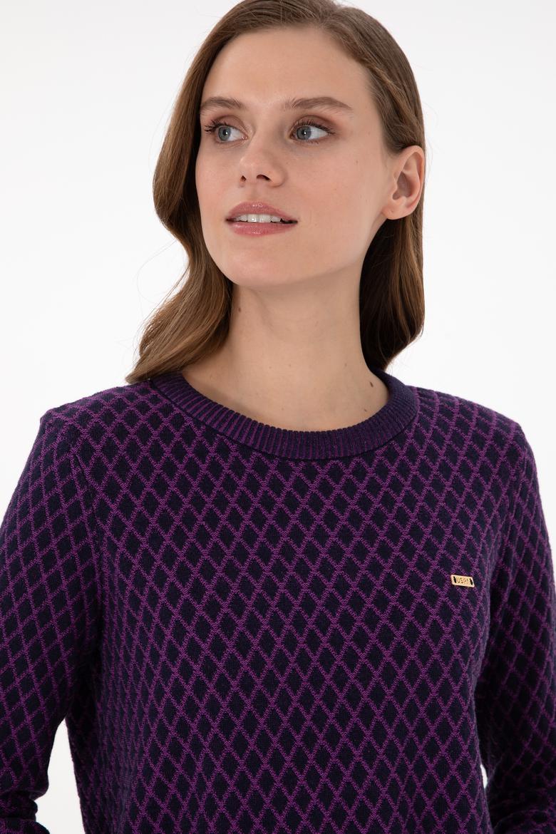 Kadın Lacivert Bisiklet Yaka Kazak - 50293033004