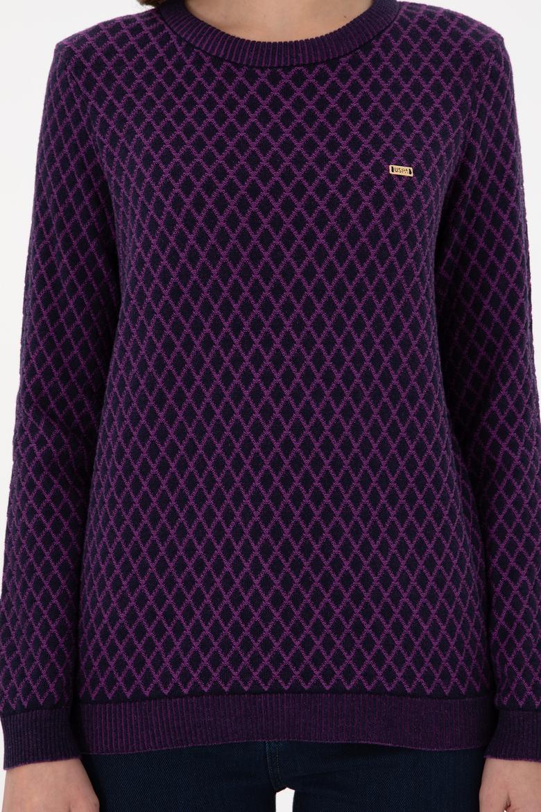 Kadın Lacivert Bisiklet Yaka Kazak - 50293033004