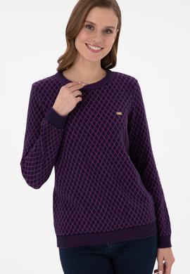 Kadın Lacivert Bisiklet Yaka Kazak - 50293033004