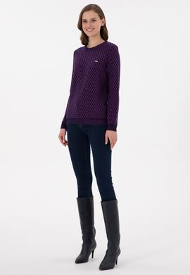 Kadın Lacivert Bisiklet Yaka Kazak - 50293033004