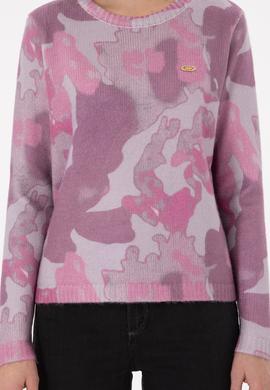 Kadın Kum Melanj Bisiklet Yaka Basic Kazak - 50293091010