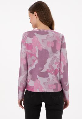 Kadın Kum Melanj Bisiklet Yaka Basic Kazak - 50293091010