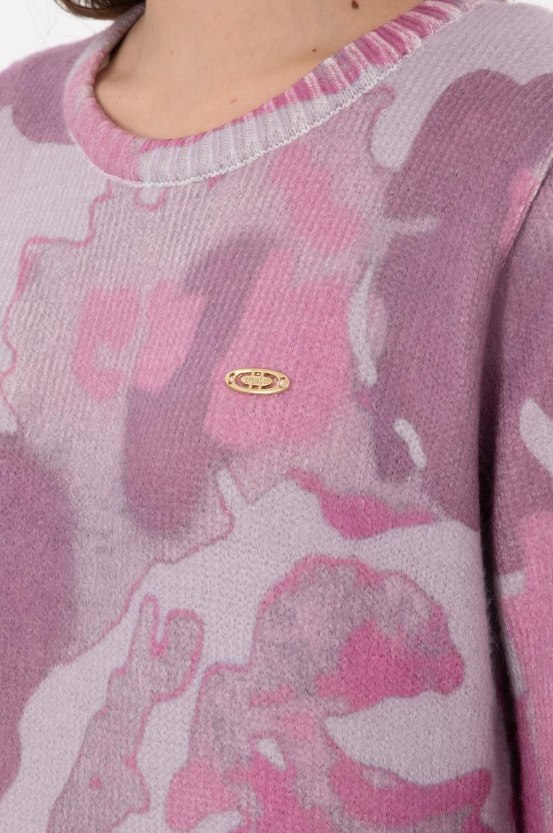 Kadın Kum Melanj Bisiklet Yaka Basic Kazak