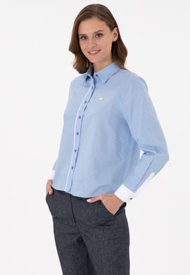 Kadın Açık Mavi Uzun Kollu Gömlek - 50289993029