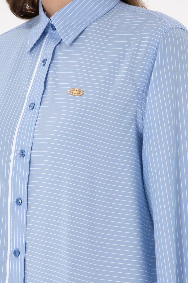 Kadın Açık Mavi Uzun Kollu Gömlek