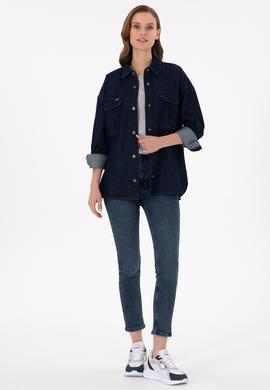 Kadın Koyu Mavi Jean Pantolon - 50291037003