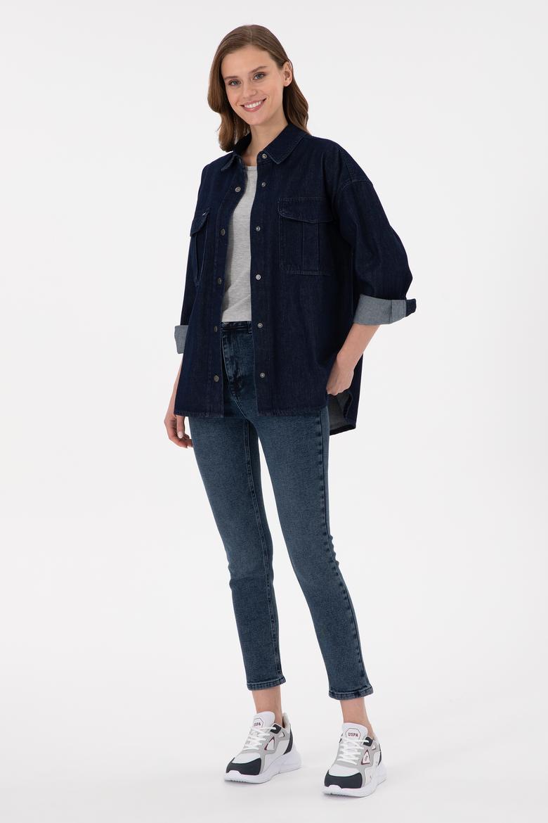 Kadın Koyu Mavi Jean Pantolon - 50291037003