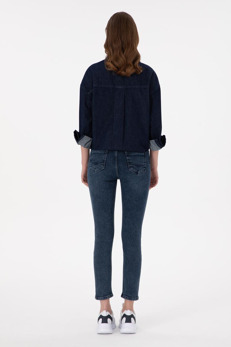 Kadın Koyu Mavi Jean Pantolon - 50291037003