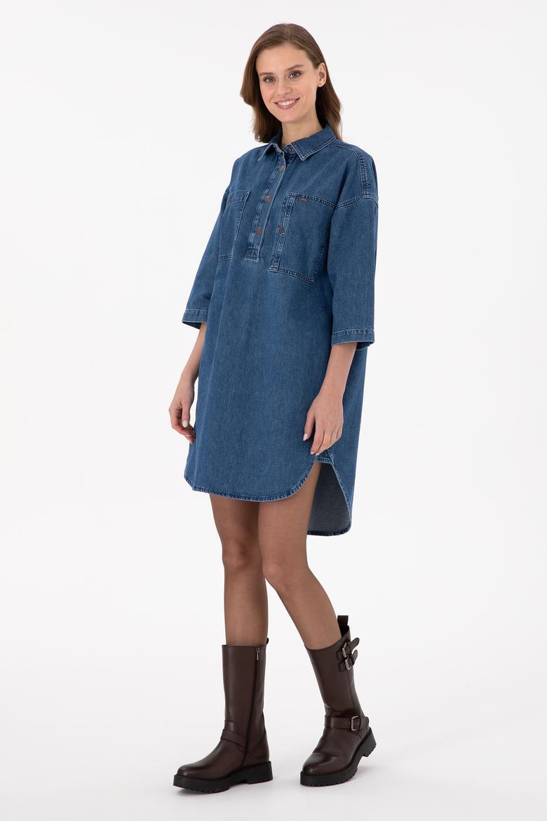 Kadın Mavi Jean Elbise