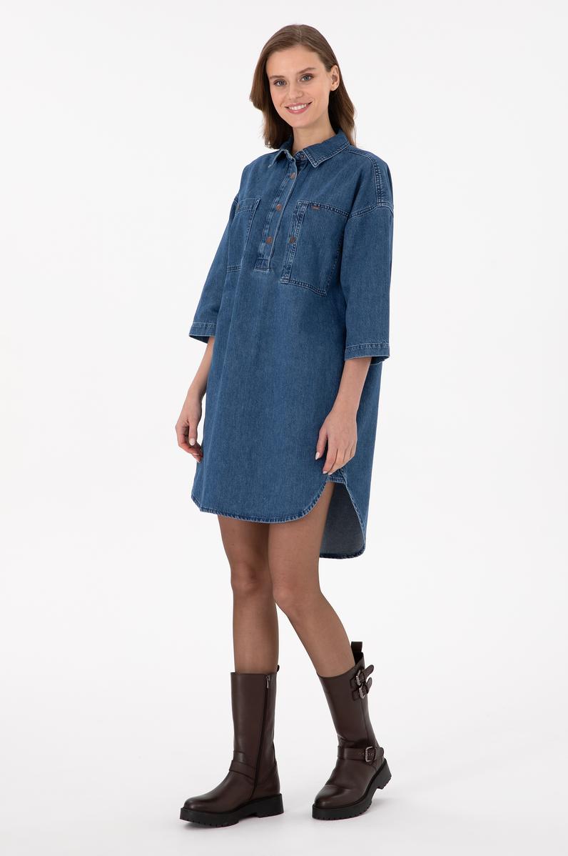Kadın Mavi Jean Elbise
