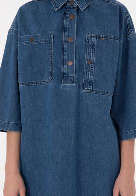 Kadın Mavi Jean Elbise - 50291135003