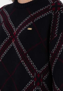 Kadın Lacivert Bisiklet Yaka Kazak - 50291588006