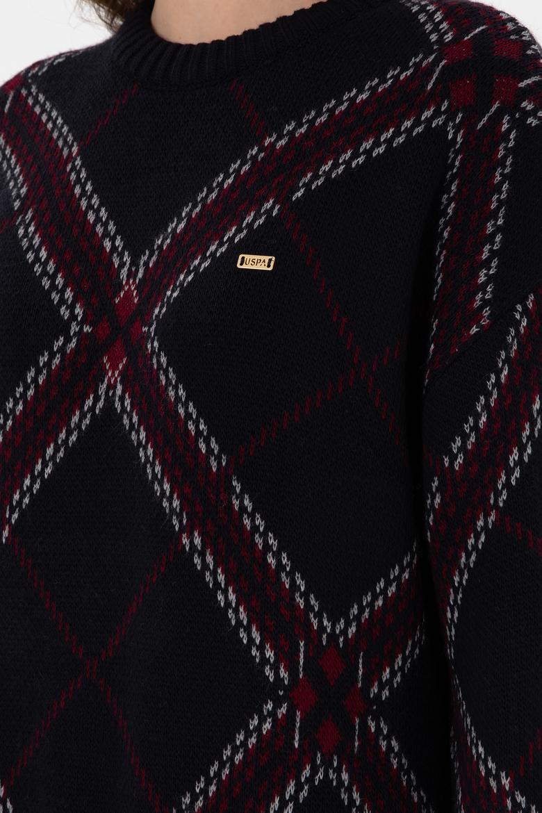 Kadın Lacivert Bisiklet Yaka Kazak - 50291588006