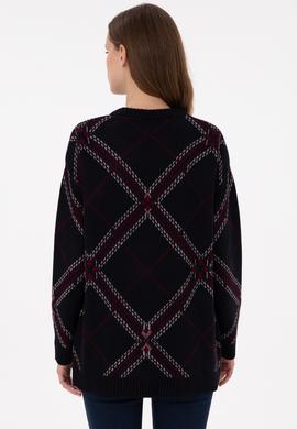 Kadın Lacivert Bisiklet Yaka Kazak - 50291588006