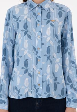 Kadın Açık Mavi Uzun Kollu Gömlek - 50293166007