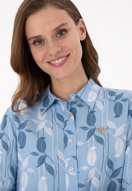 Kadın Açık Mavi Uzun Kollu Gömlek - 50293166007