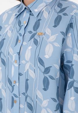 Kadın Açık Mavi Uzun Kollu Gömlek - 50293166007