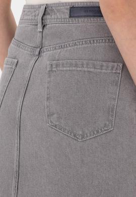 Kadın Gri Jean Etek - 50293251002
