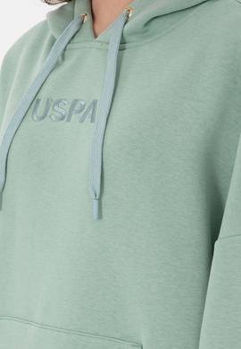 Kadın Su Yeşili Kapüşonlu Sweatshirt - 50292370058