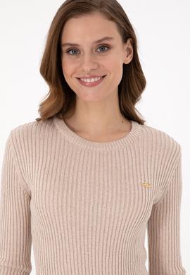 Kadın Taş Simli Bisiklet Yaka Kazak - 50294092007