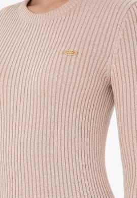 Kadın Taş Simli Bisiklet Yaka Kazak - 50294092007