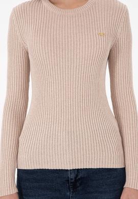 Kadın Taş Simli Bisiklet Yaka Kazak - 50294092007