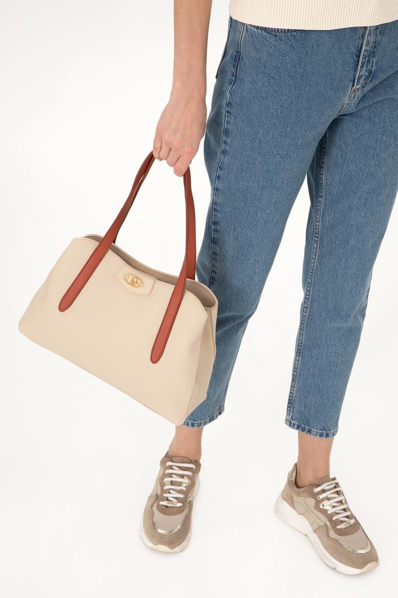 Kadın Krem Kol Çantası - 50300346001