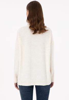 Kadın Camel Melanj Bisiklet Yaka Kazak - 50291575013