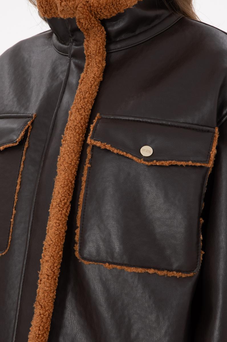 Kadın Kahverengi Deri Ceket