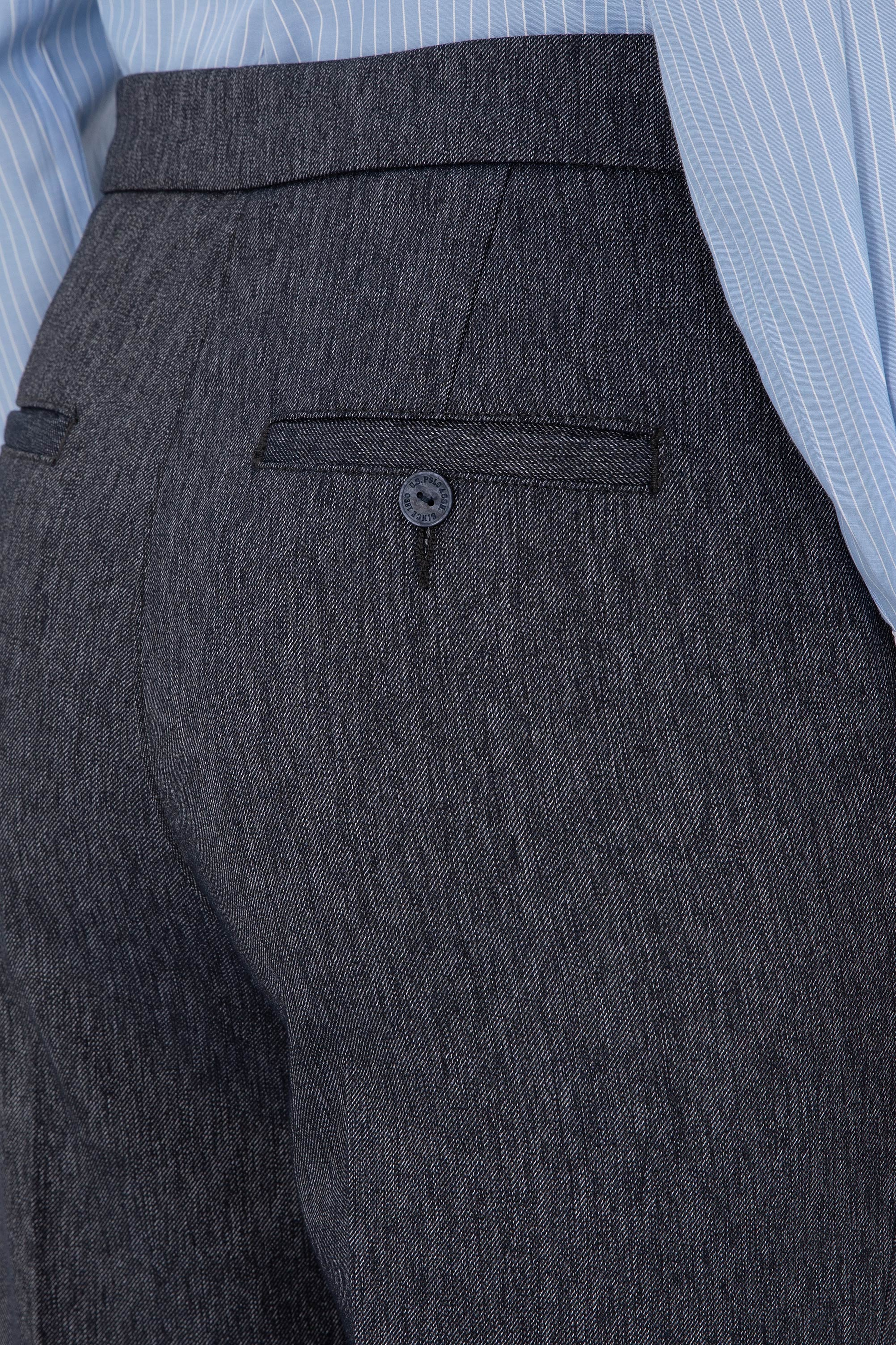 Kadın İndigo Slim Flare Fit Kanvas Pantolon - Image 6