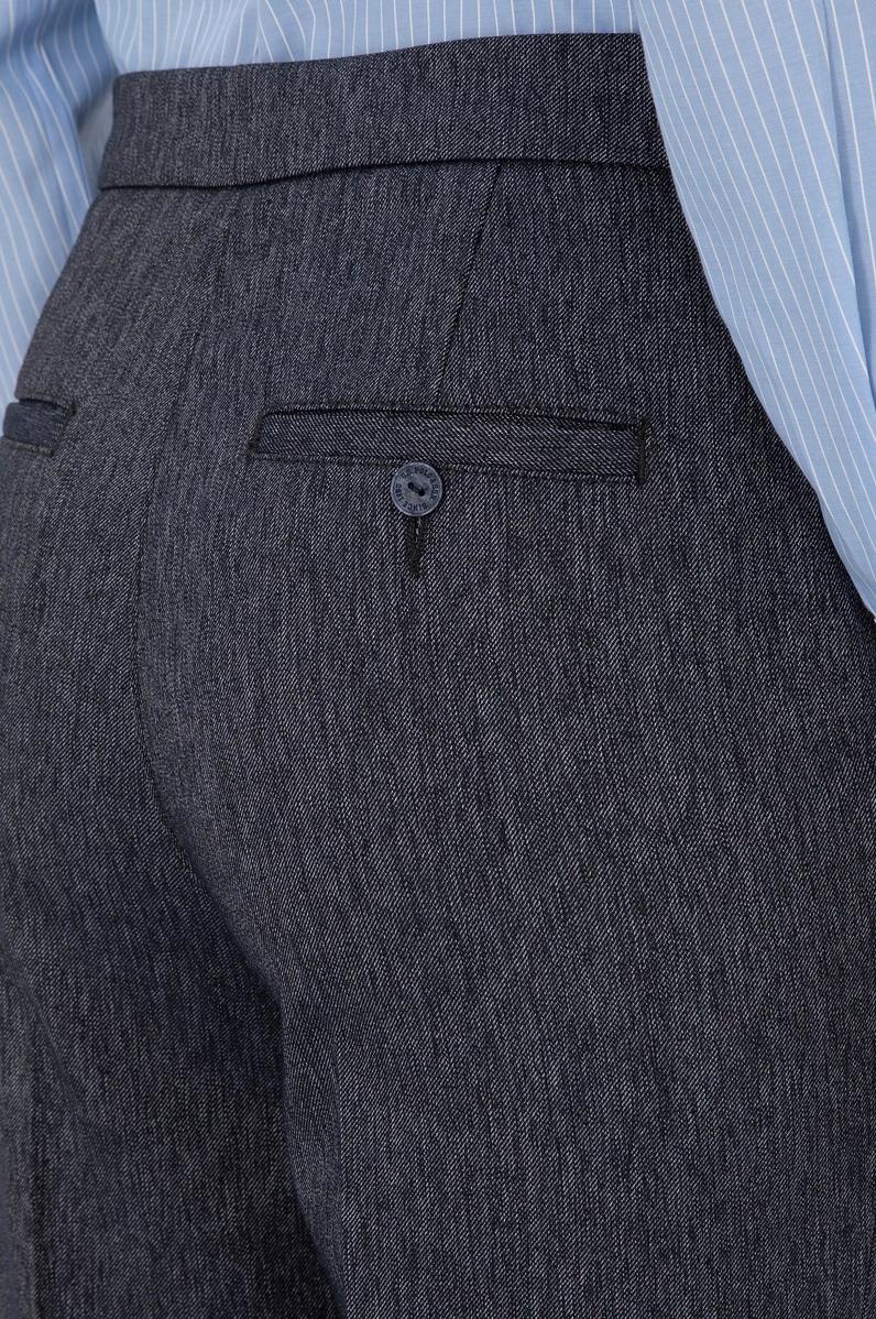 Kadın İndigo Slim Flare Fit Kanvas Pantolon