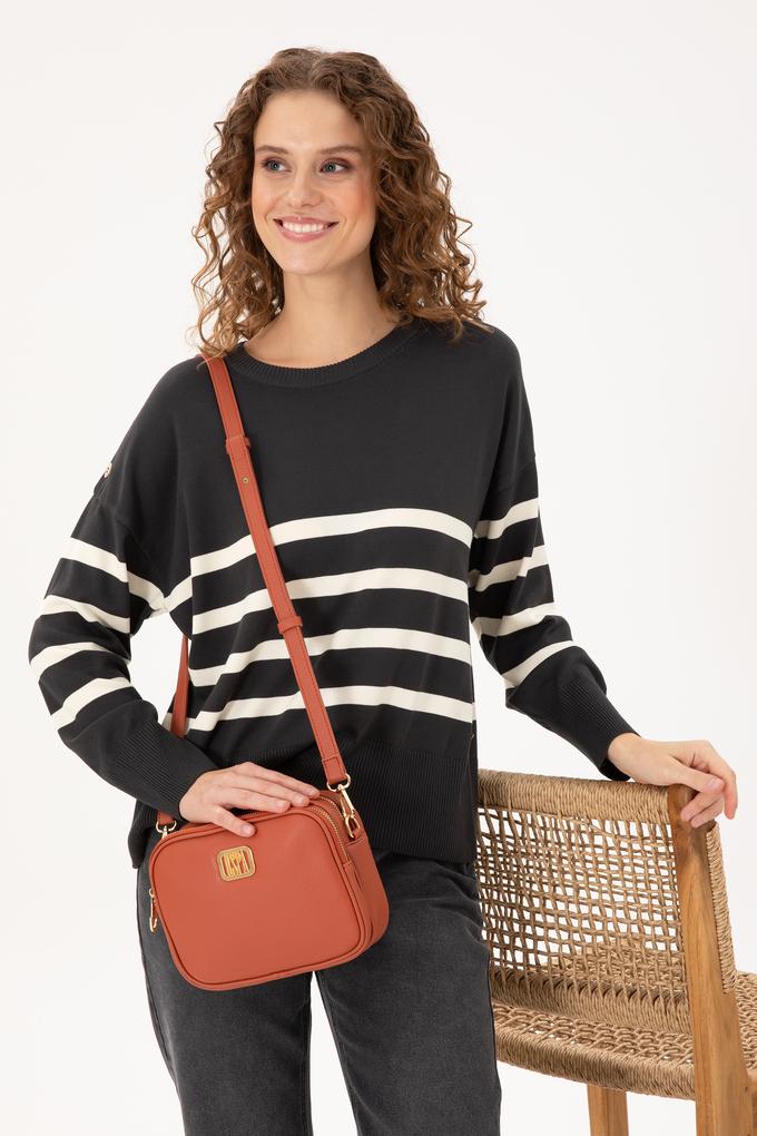 Kadın Kiremit Çapraz Çanta